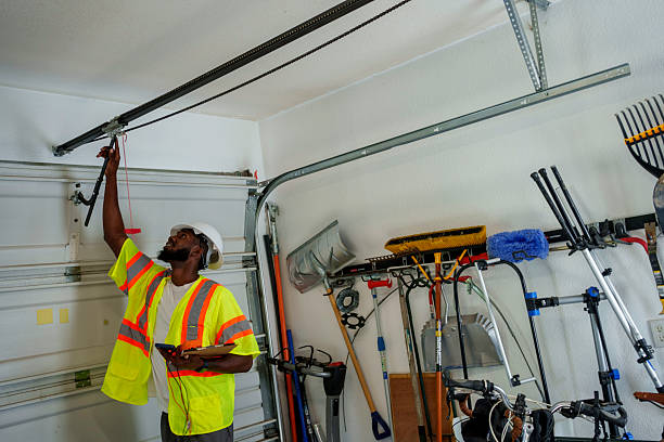 Professional Garage Door Panel Replacement technician working in Ettrick, VA